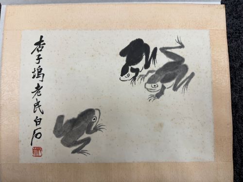 斉白石　蛙図（版画）　20240914